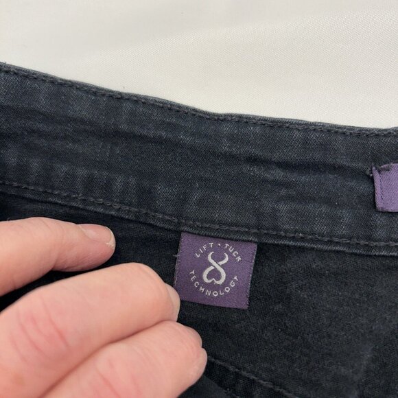 NYDJ Women's Black Original Slimming Fit Bootcut Rhinestones Back Pocket Size 6P - Picture 7 of 8